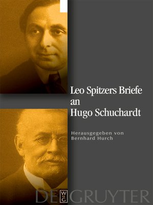 cover image of Leo Spitzers Briefe an Hugo Schuchardt